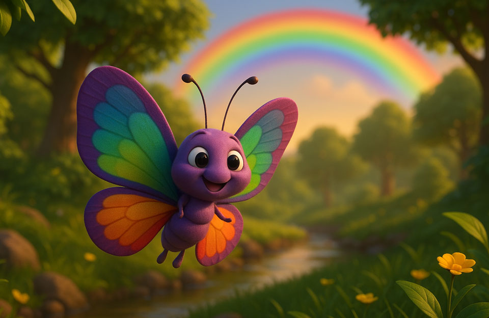 Gökkuşağını Arayan Kelebek Masalı
