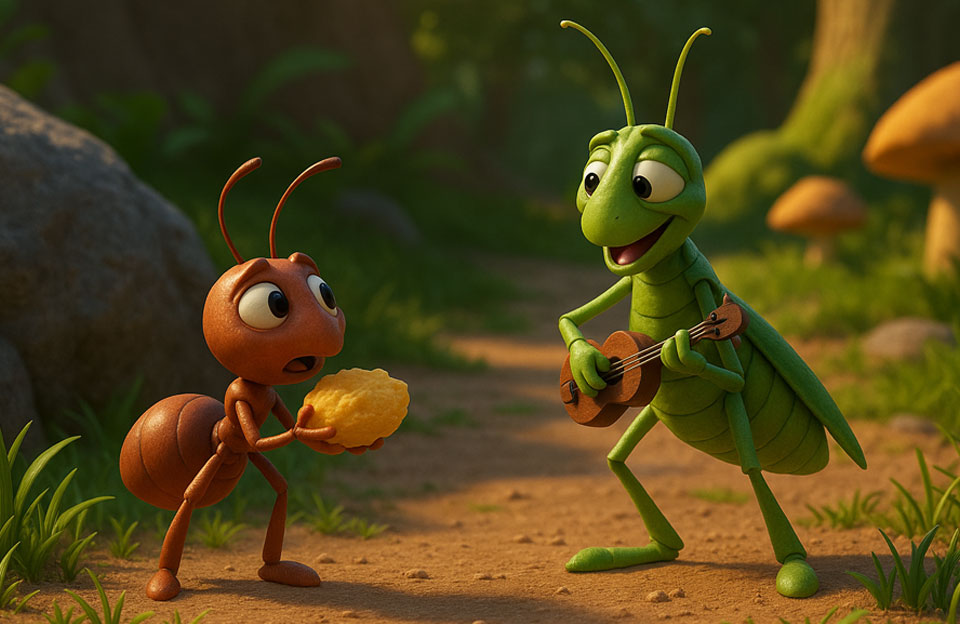 Karınca ve Ağustos Böceği Masalı